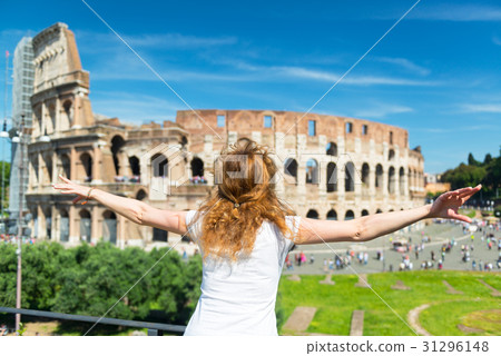 Young female tourist in Rome 31296148