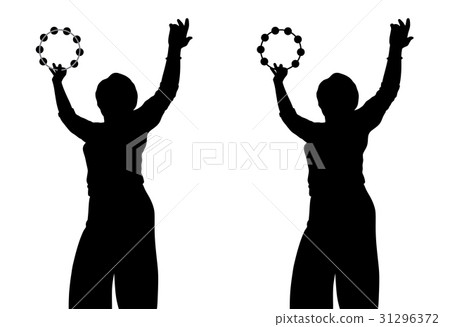Woman with tambourine Woman with tambourine 31296372