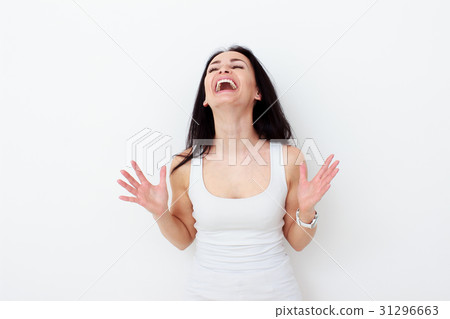 Happy woman Laughing. Closeup portrait woman Happy woman Laughing. Closeup portrait woman 31296663