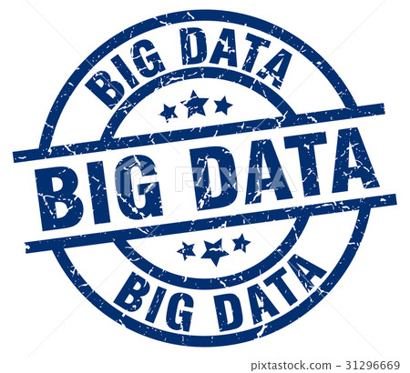 big data blue round grunge stamp 31296669