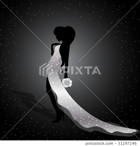 Beautiful silhouette of a girl 31297146