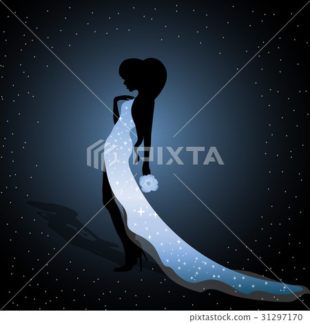 Beautiful silhouette of a girl 31297170