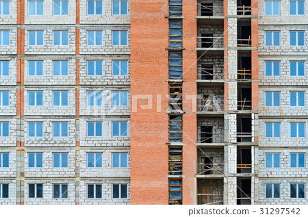 Facade of building under construction Facade of building under construction 31297542
