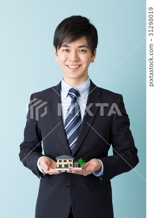 商人藍色後面圖像 31298019