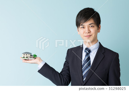 商人藍色後面圖像 商人藍色後面圖像 31298025