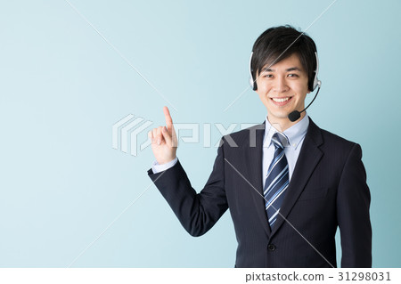 Businessman Blue back image Businessman Blue back image 31298031