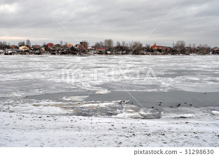 View of Neva River at winter. View of Neva River at winter. 31298630