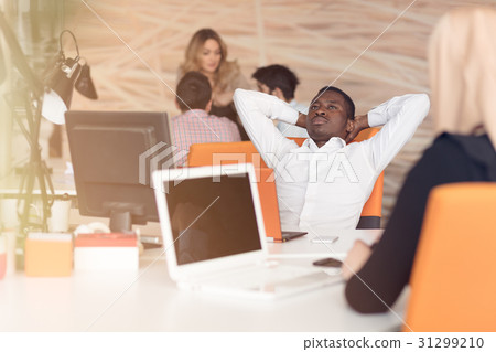 Young African-American business man taking a break Young African-American business man taking a break 31299210