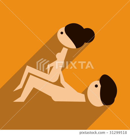 Flat web icon with long shadow Kamasutra 31299518