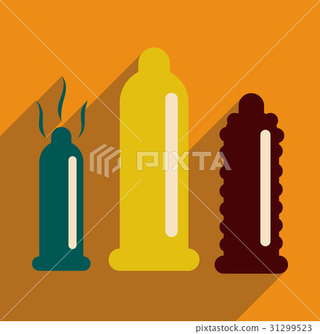 Flat web icon with long shadow condoms Flat web icon with long shadow condoms 31299523
