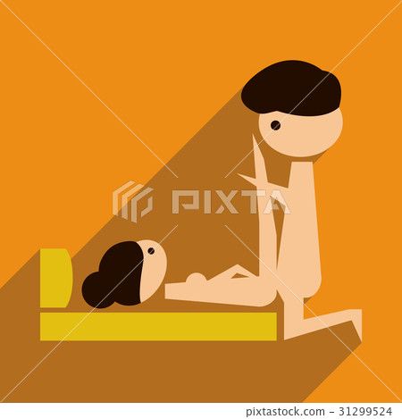 Flat web icon with long shadow Kamasutra 31299524