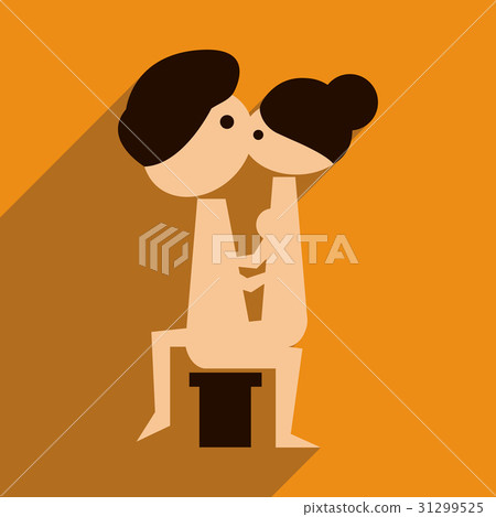 Flat web icon with long shadow Kamasutra 31299525