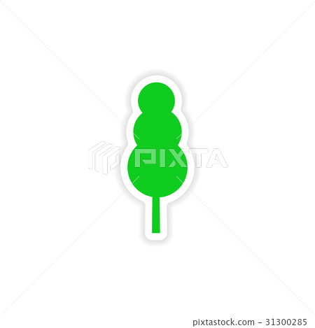 icon sticker realistic design on paper tree 31300285