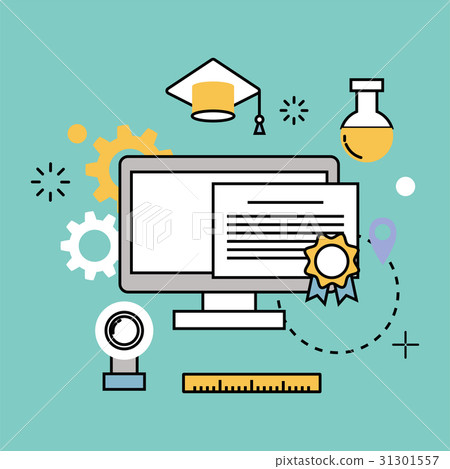Education school vector illustration web outline 31301557
