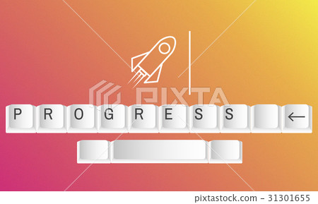 Business Rocket Keyboard Launch Icon Word 31301655