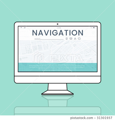 Map GPS Location Direction Position Graphic Map GPS Location Direction Position Graphic 31301937