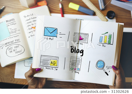 Online Strategy Media Marketing Icons 31302626