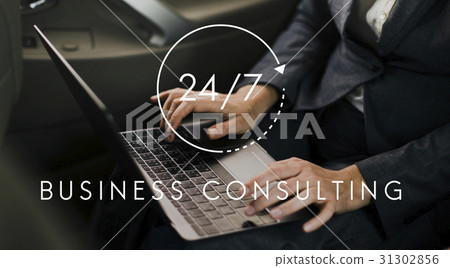 24/7 Help desk customer service overlay 31302856