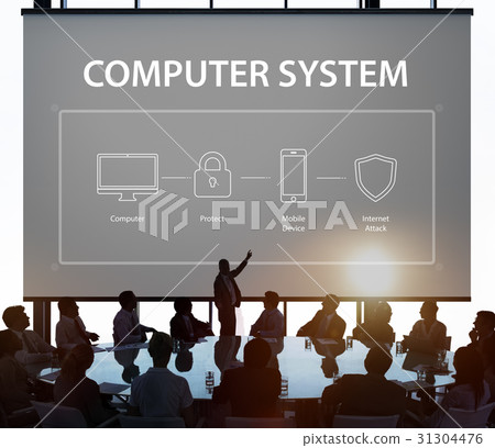 Computer Security System Data Protection Graphic Computer Security System Data Protection Graphic 31304476
