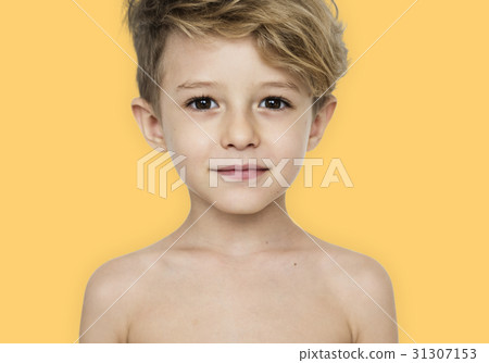 Little Boy Bare Chest Smiling Little Boy Bare Chest Smiling 31307153