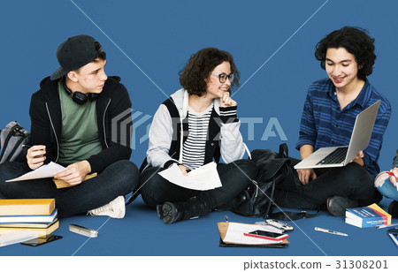 Diverse Group Of Students Sitting and Study 31308201