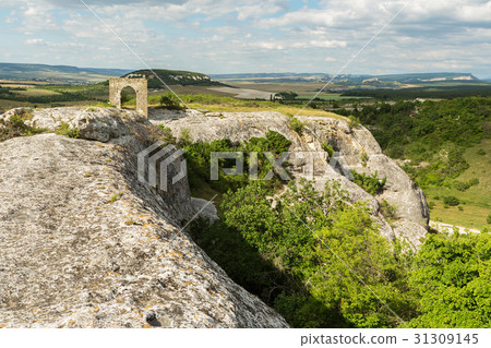 Gate on Tapshan Plateau of Cave City in Cherkez 31309145