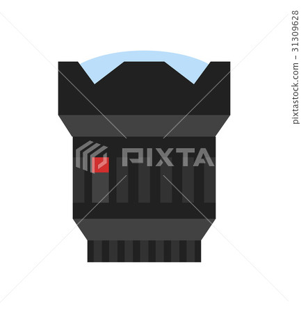 Modern camera photo lens vector icon Modern camera photo lens vector icon 31309628