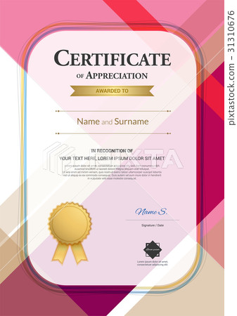Portrait modern certificate appreciation template 31310676