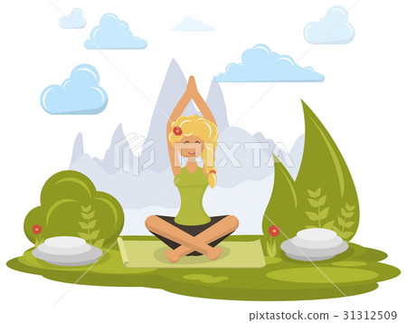 girl doing yoga 31312509