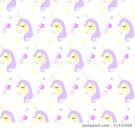 Magic Unicorn seamless pattern. Modern fairytale 31313568