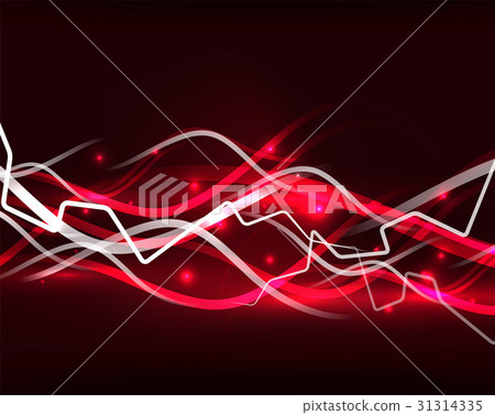 Glowing wavy lines template Glowing wavy lines template 31314335