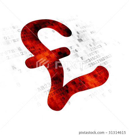 Banking concept: Pound on Digital background Banking concept: Pound on Digital background 31314615