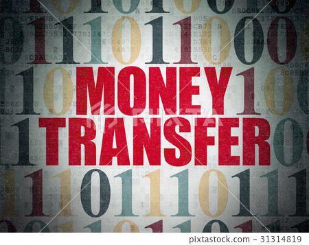 Finance concept: Money Transfer on Digital Data Finance concept: Money Transfer on Digital Data 31314819