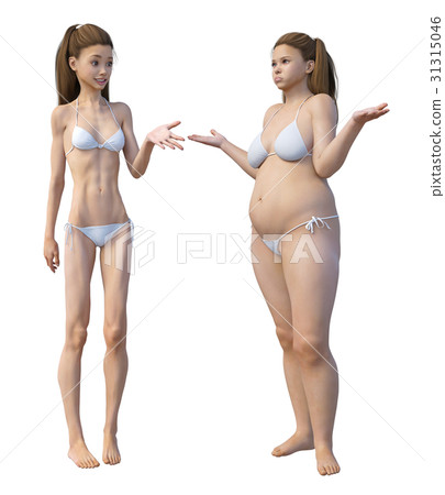 飲食圖像之前之後perming3dCG插圖素材 31315046