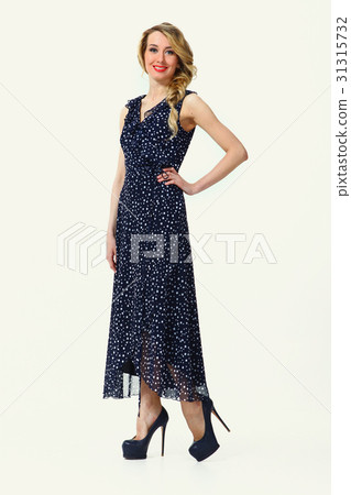 fashion business woman in summer dress fashion business woman in summer dress 31315732
