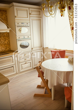 apartment flat kitchen in ivory color 31315813