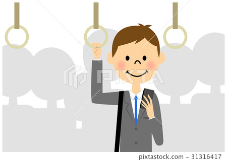 Businessman commuter train 31316417