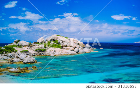 Bizarre granite rocks formation in amazing azure 31316655