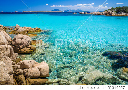Clear amazing azure coloured sea water with 31316657