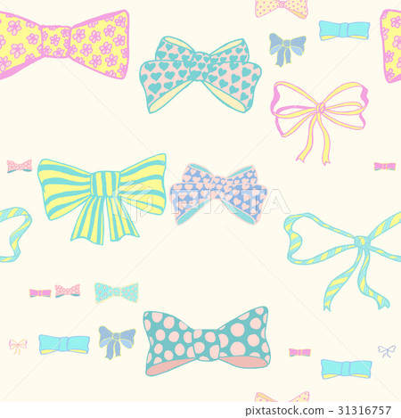 Seamless pattern with skerchy bows 31316757