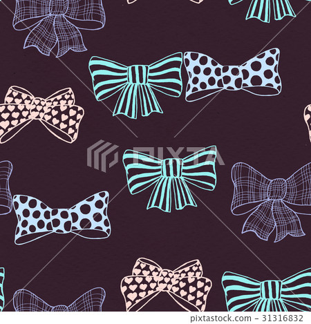 Seamless pattern with skerchy bows Seamless pattern with skerchy bows 31316832