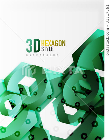 Vector 3d hexagon background Vector 3d hexagon background 31317361