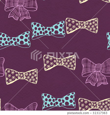 Seamless pattern with skerchy bows Seamless pattern with skerchy bows 31317363
