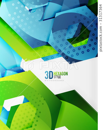 Vector 3d hexagon background Vector 3d hexagon background 31317364