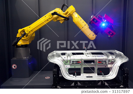Robotic arm with 3D scanner. Automated scanning. 31317897