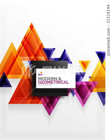 Paper art style triangle pattern texture, abstract 31318144