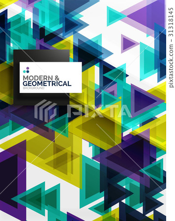 Paper art style triangle pattern texture, abstract 31318145