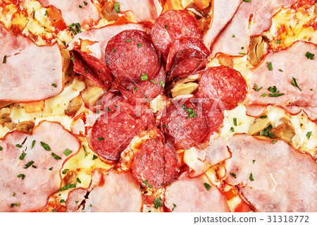 pizza with salami pizza with salami 31318772