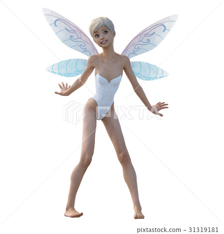 可愛的童話仙女天使perming3DCG插圖素材 可愛的童話仙女天使perming3DCG插圖素材 31319181