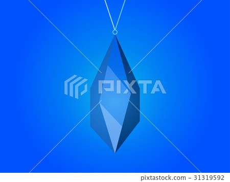 Crystal pendant, magic stone. Jewel. Vector Crystal pendant, magic stone. Jewel. Vector 31319592